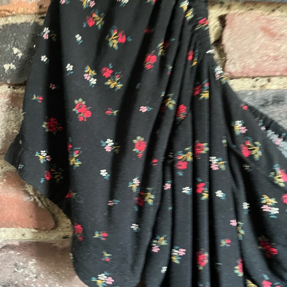 GAP Black  Floral Dress XL - Picture 4 of 7